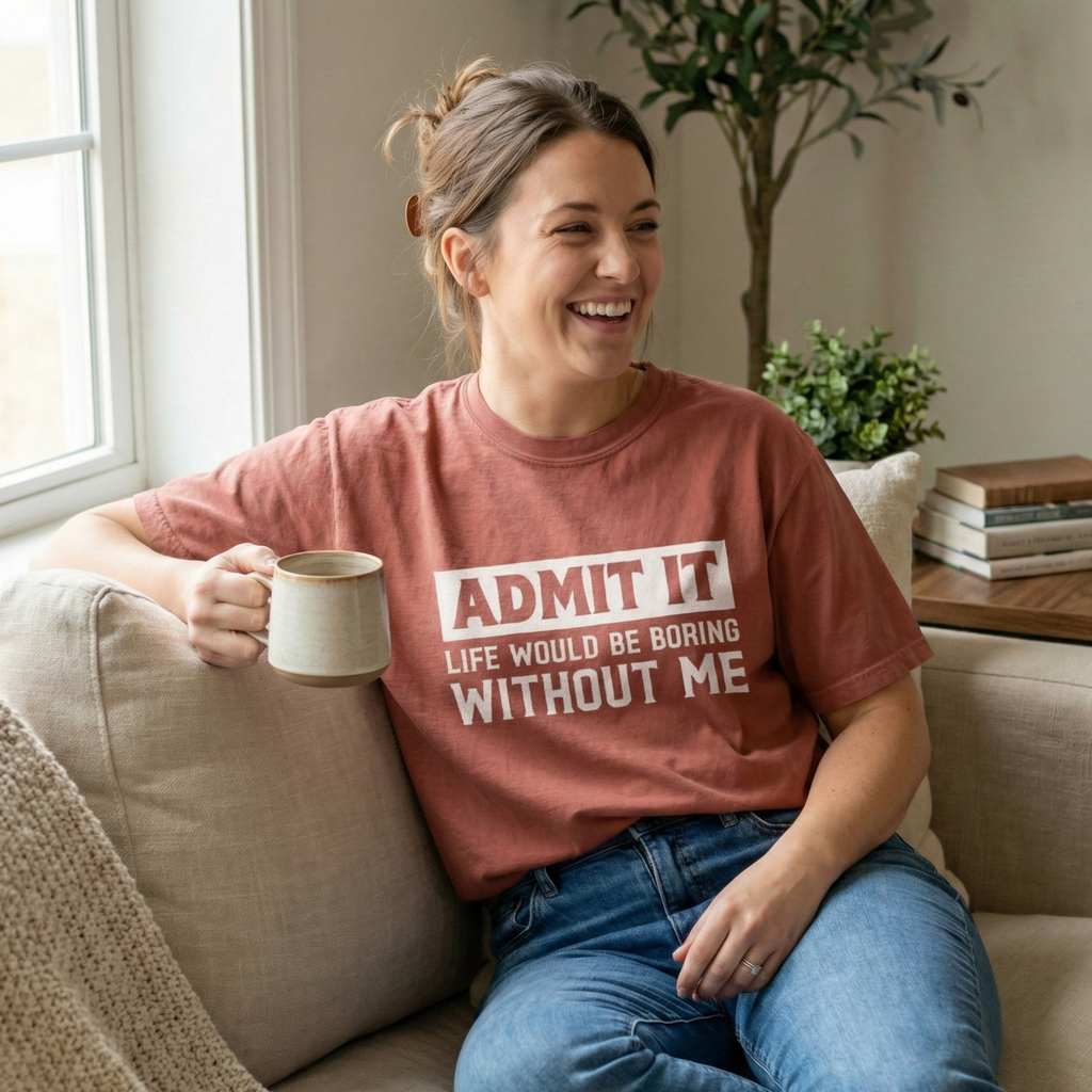 Admit It Life Would Be Boring Without Me Funny Sister T-Shirt