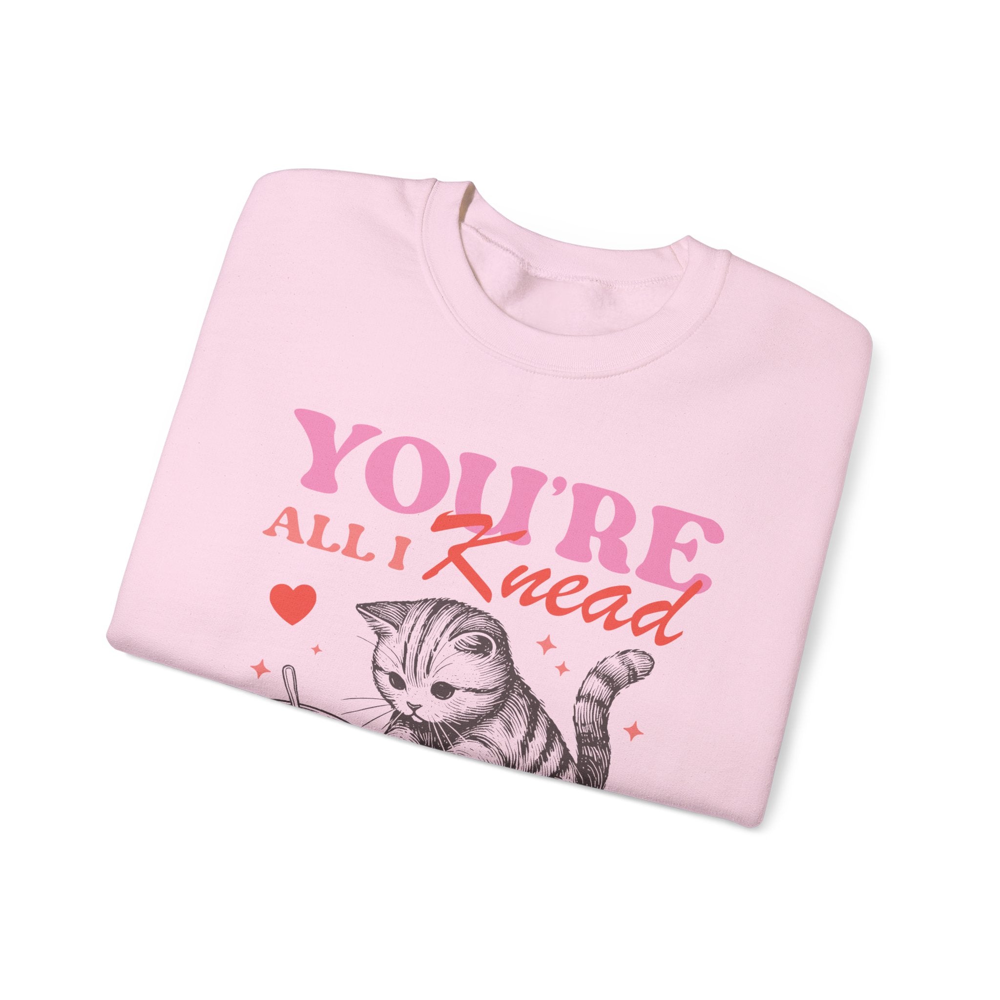 You’re All I Knead Cat Sweatshirt – Cute Valentine Baking Crewneck