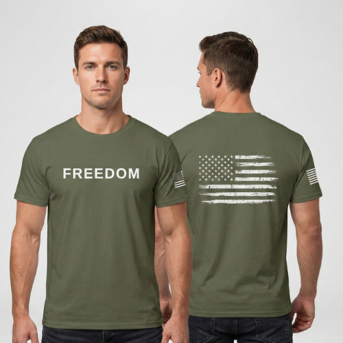Freedom American Flag T-Shirt – Veteran-Inspired Graphic Tee Main image