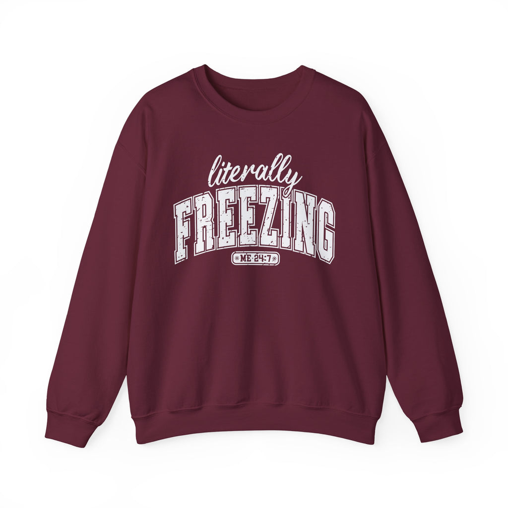 Literally Freezing Sweatshirt – Funny Cozy Crewneck
