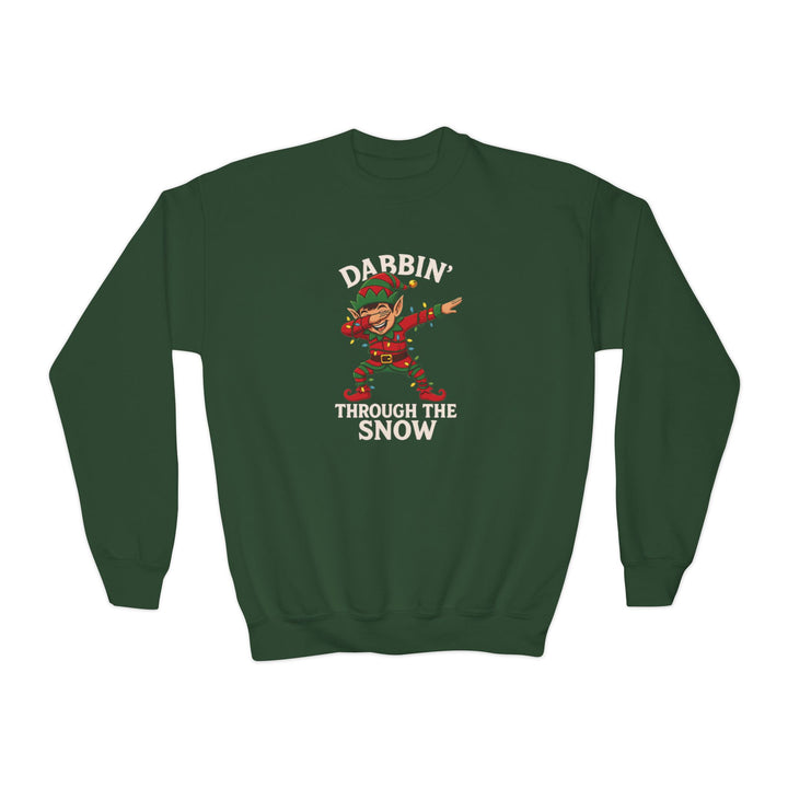 “Dabbin’ Through the Snow” Kids Christmas Sweatshirt