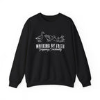 Walking by Faith Sweatshirt – Funny Faith-Based Duck Crewneck
