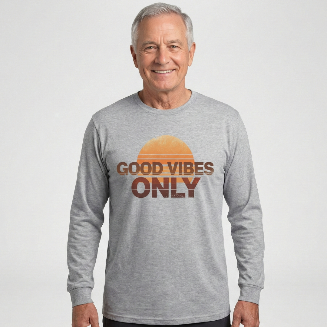 Good Vibes Only Retro Long Sleeve T-Shirt