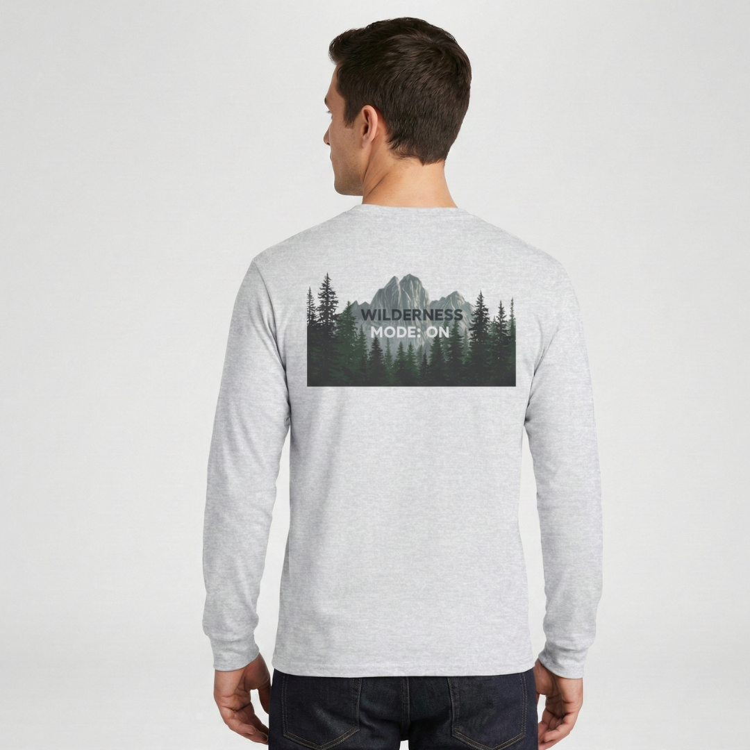 Wilderness Mode: On Mountain & Forest Long Sleeve T-Shirt