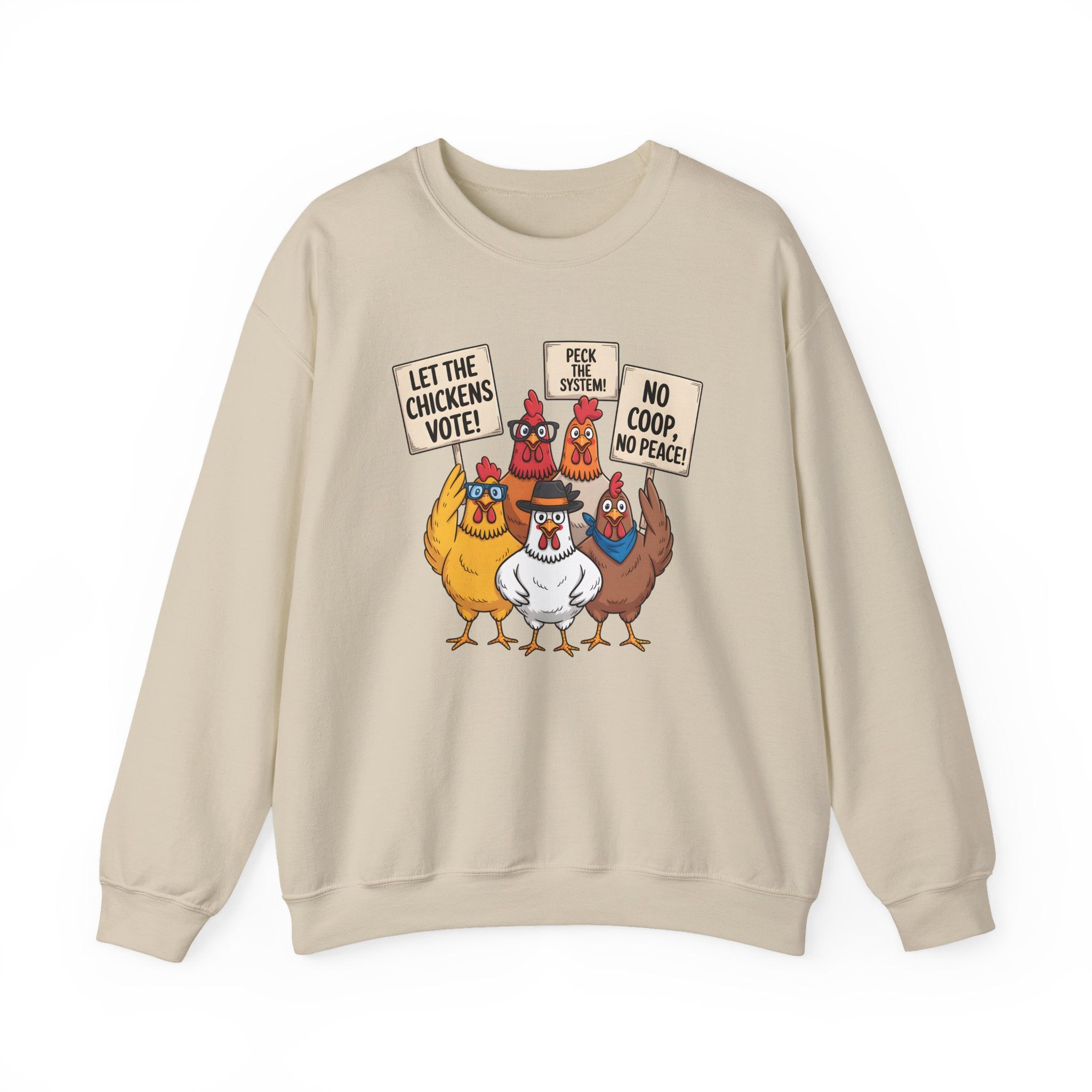 Let the Chickens Vote Sweatshirt – Funny Unisex Chicken Sweater Secondary image